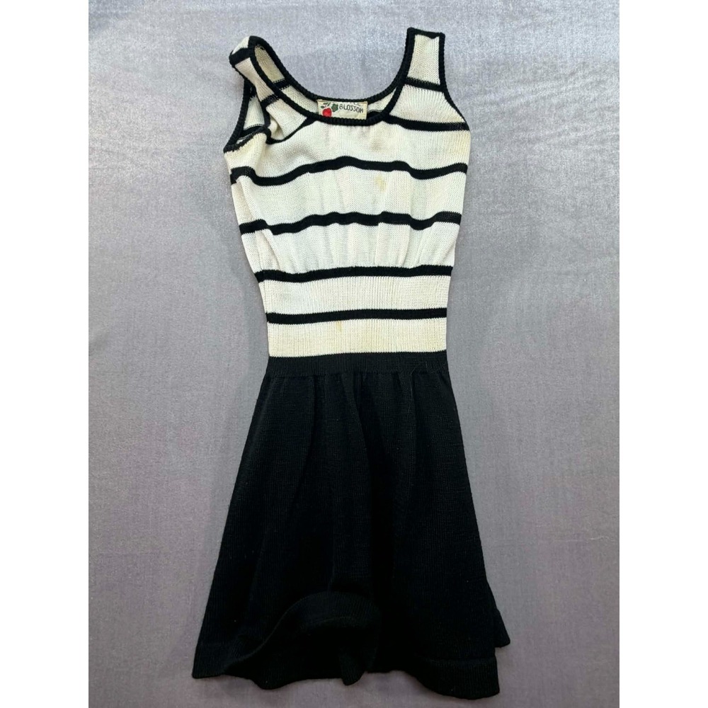 Vintage Apple‎ Blossom 100% Acrylic Sleeveless Dress Size Small